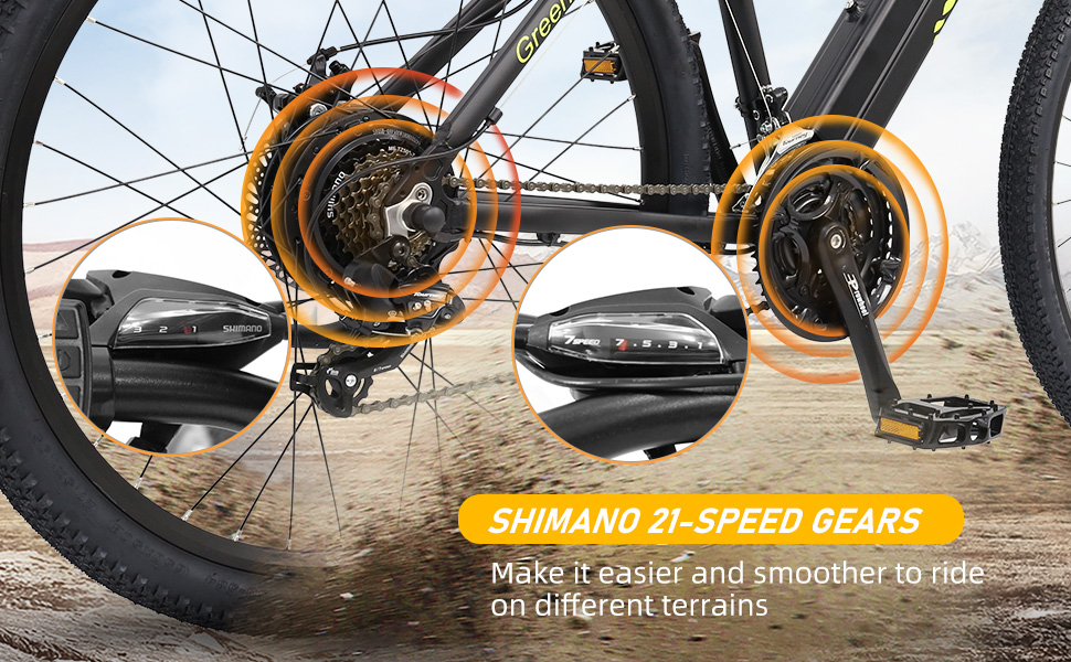 A6AH27.5-750W-SHIMANO 21-VELOĊITÀ GEARS