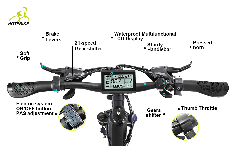 HOTEBIKE Electric Bicycles for Adults With Removable Battery - City Electric Bike - 4