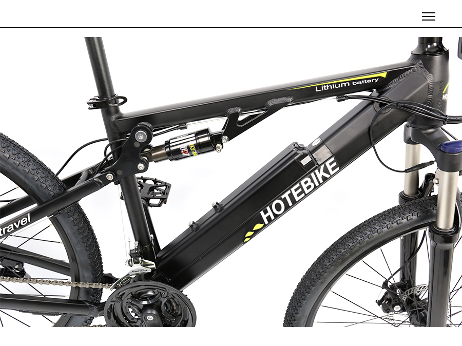 Full Suspension Electric Bike 750W Mountain bicycle with Quick-release Battery - Electric Bike Europe - 5