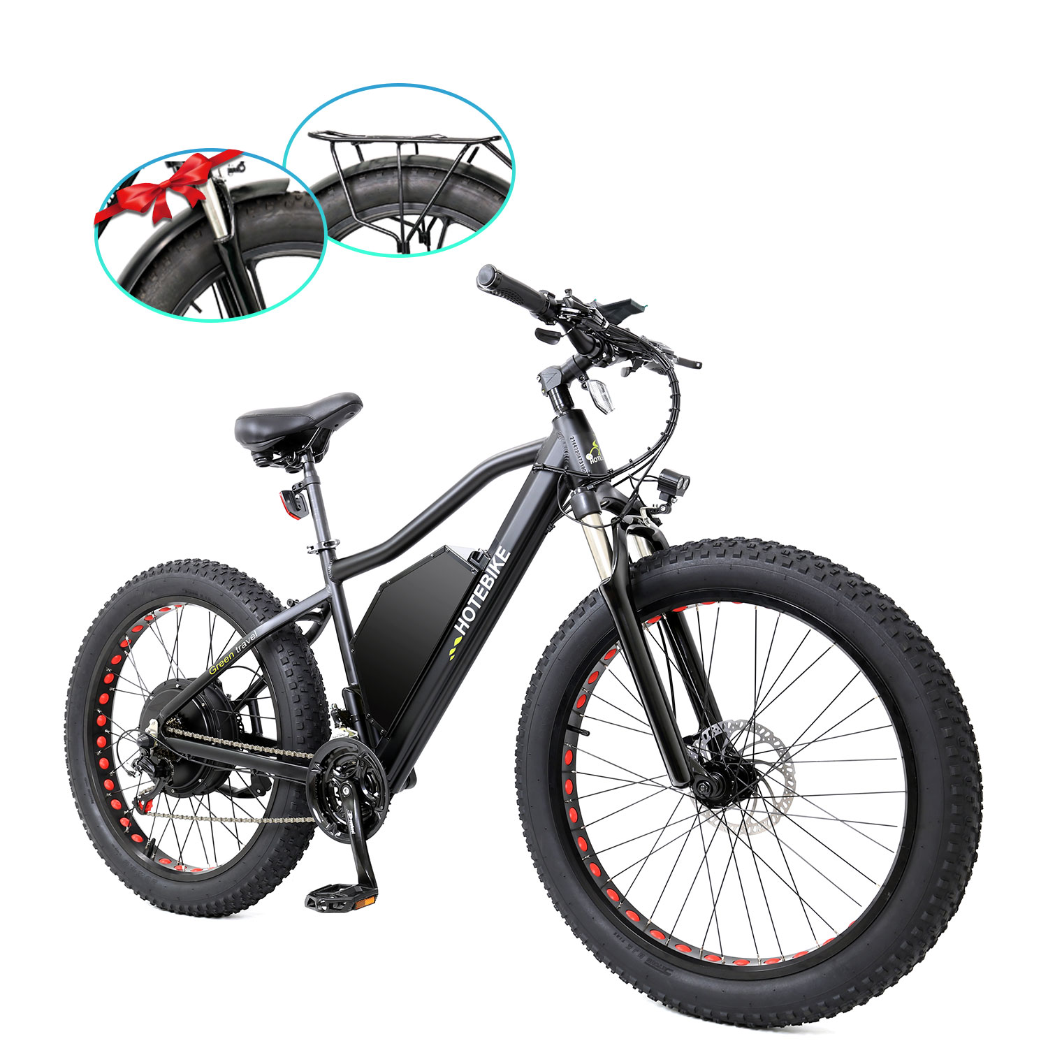 Електрически мотоциклет с мръсна гума 2000W 20AH Електрически велосипед с дебели гуми