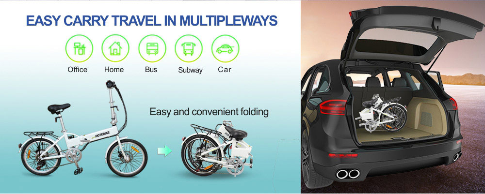 HOTEBIKE Mini Folding Electric Bikes - Folding Electric Bike - 3