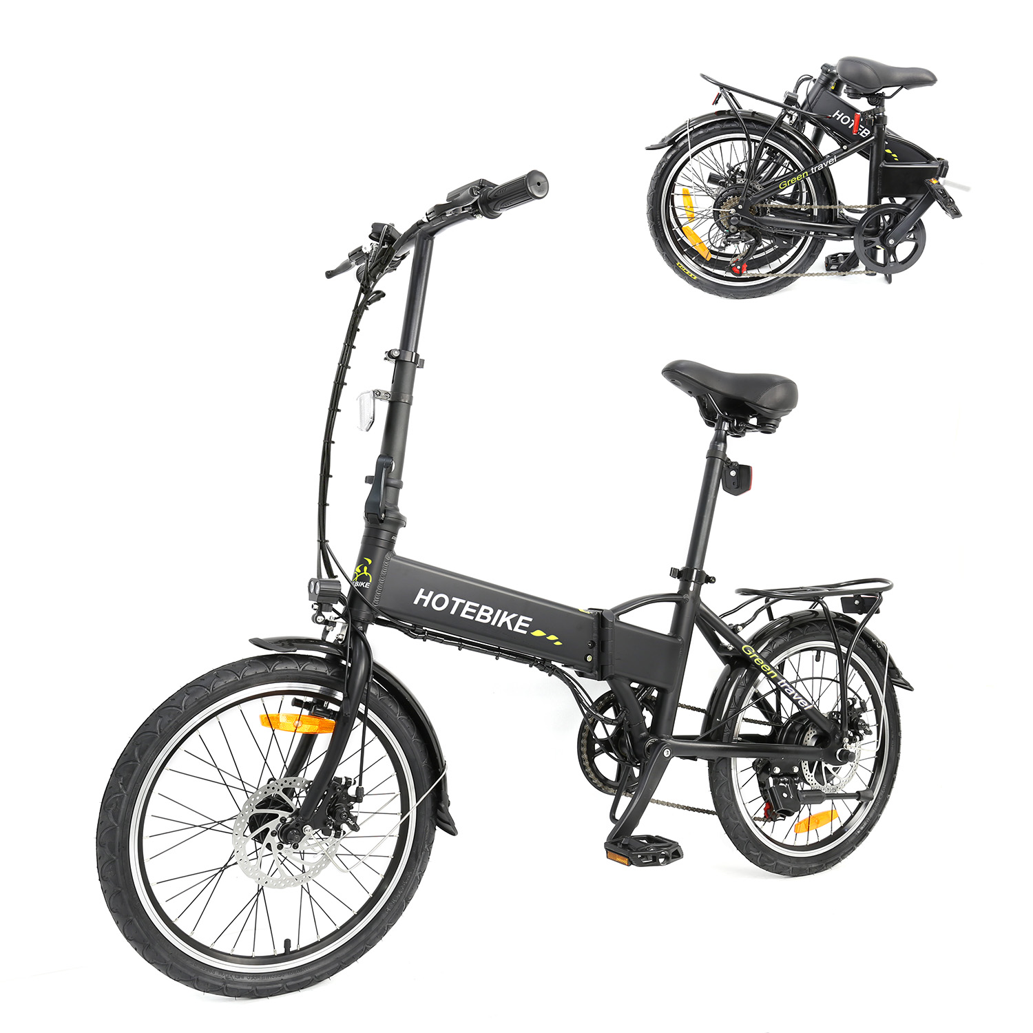 Bicicleta eléctrica plegable 20 pulgadas mini cuadro ebike 36V 350W