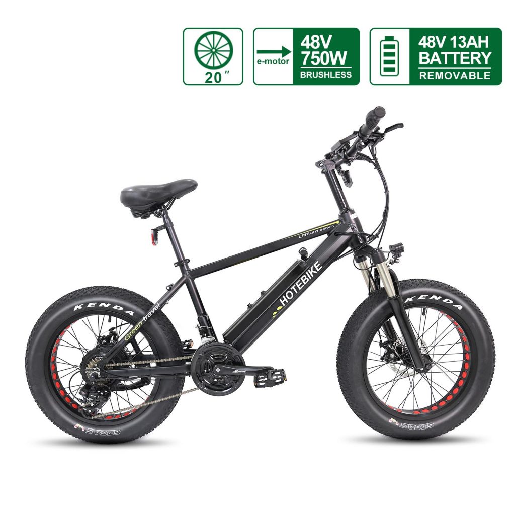 Bicicleta eléctrica Fat Tire 20 * 4.0 48V 750W Motor con batería 13AH A6AH20F