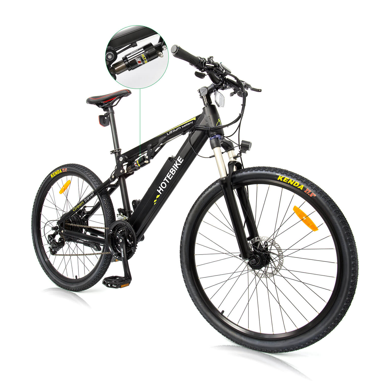 Mountain E-Bike met volledig geveerde 500W elektrische fiets 27.5″