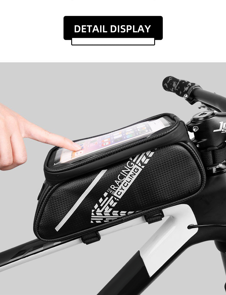 Multifunctional Bicycle Front Tube Bag Waterproof with Mobile Phone Touch Screen - HOTEBIKE - 6