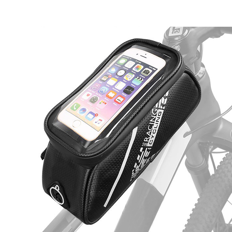 Многофункционална торба за велосипеди отпред, водоустойчива с сензорен екран за мобилен телефон