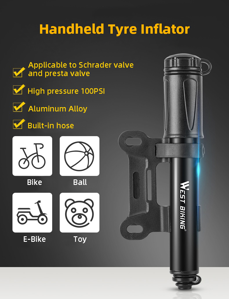 Bicycle Pump Mini Portable - HOTEBIKE - 1