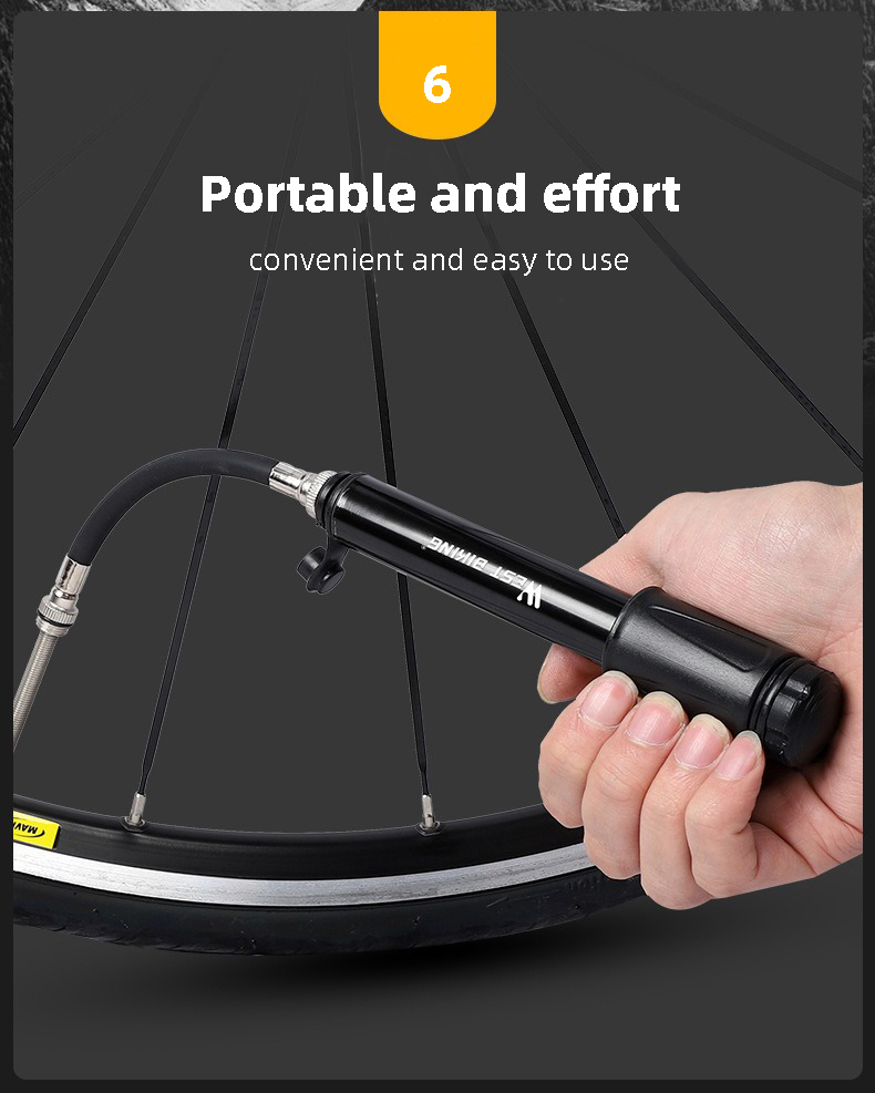 Bicycle Pump Mini Portable - HOTEBIKE - 7