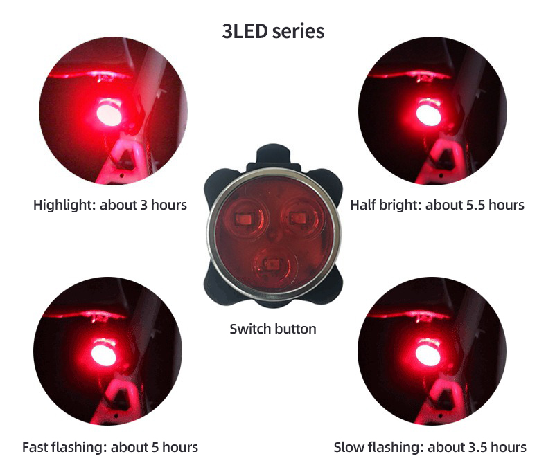 Bicycle warning tail light - HOTEBIKE - 4