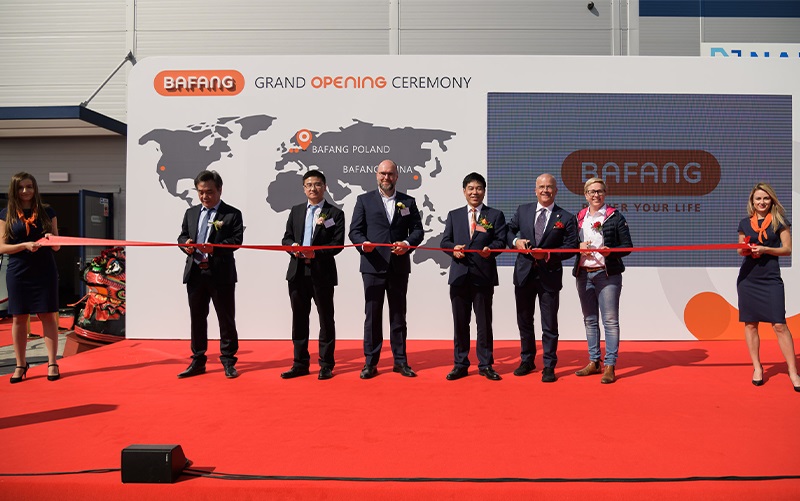 La ceremonia de apertura de la fábrica polaca de Bafang Electric en 2019