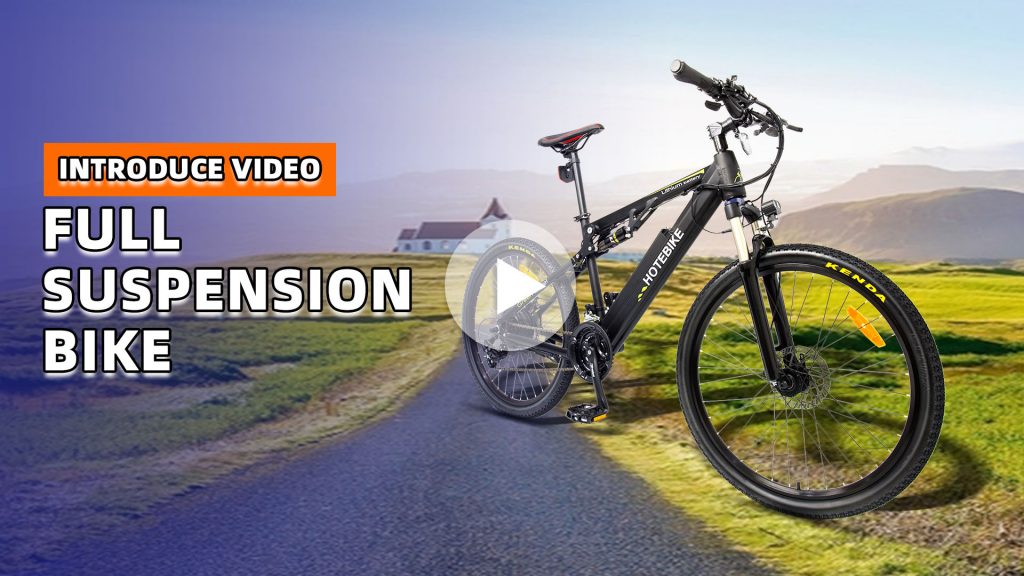 Full Suspension Electric Moutain Bike HOTEBIKE Elctric Bicycle