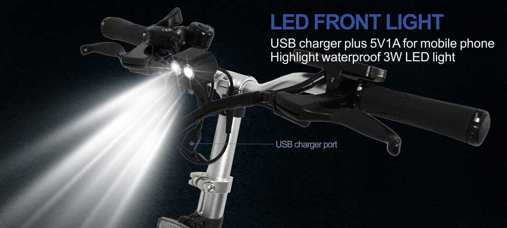 HOTEBIKE Mini Folding Electric Bikes - Folding Electric Bike - 7