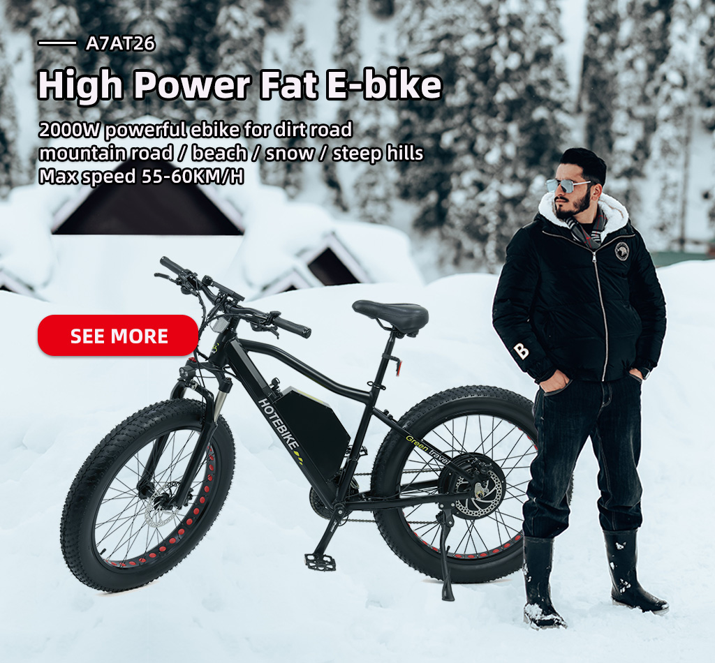 2000W  Fat Tire Electric Bike With Double Shoulder Downhill Bike Fork Suspension - News - 4