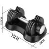 Adjustable Dumbbell 25 lbs with Fast Automatic Adjustable