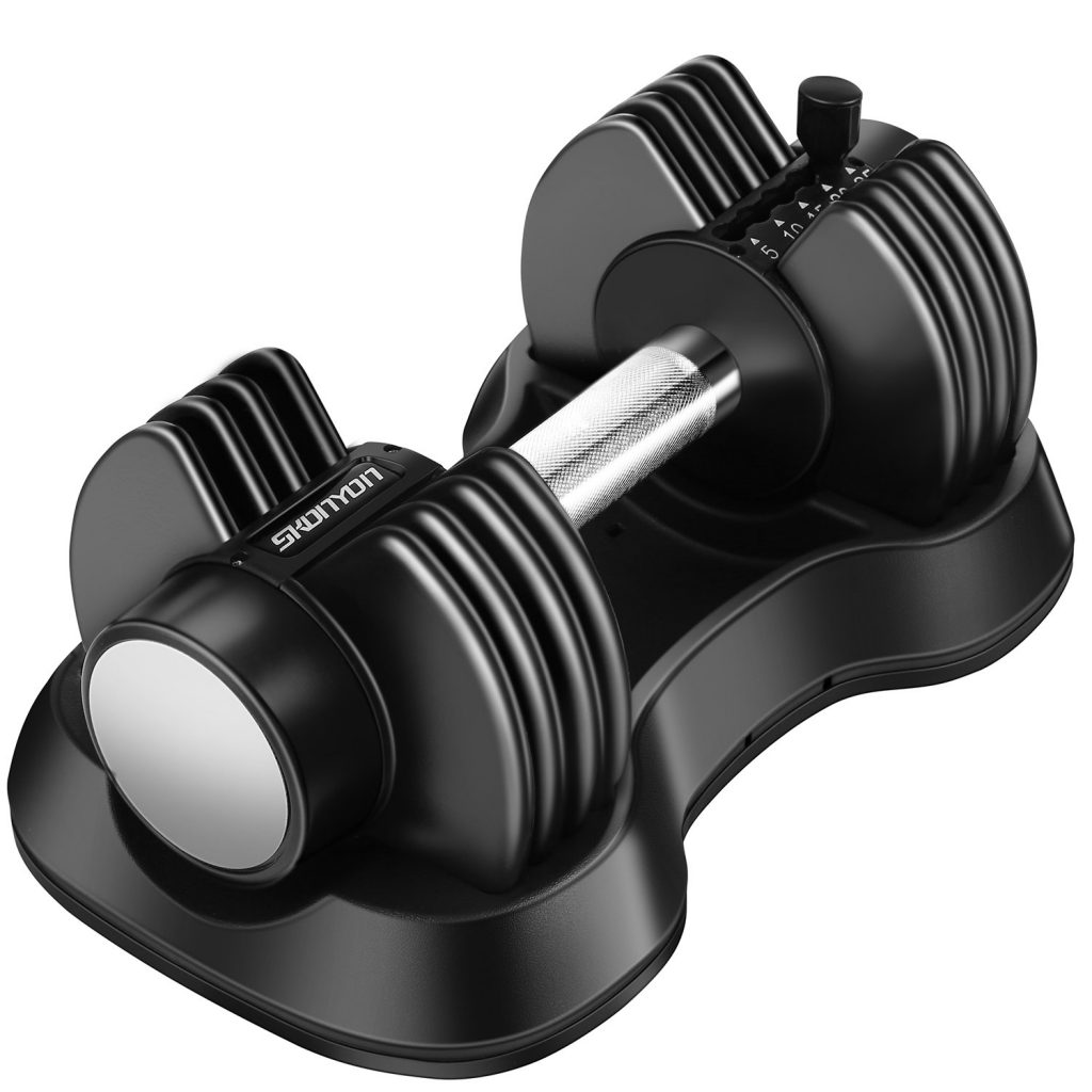 Adjustable Dumbbell 25 lbs nrog ceev tsis siv neeg kho