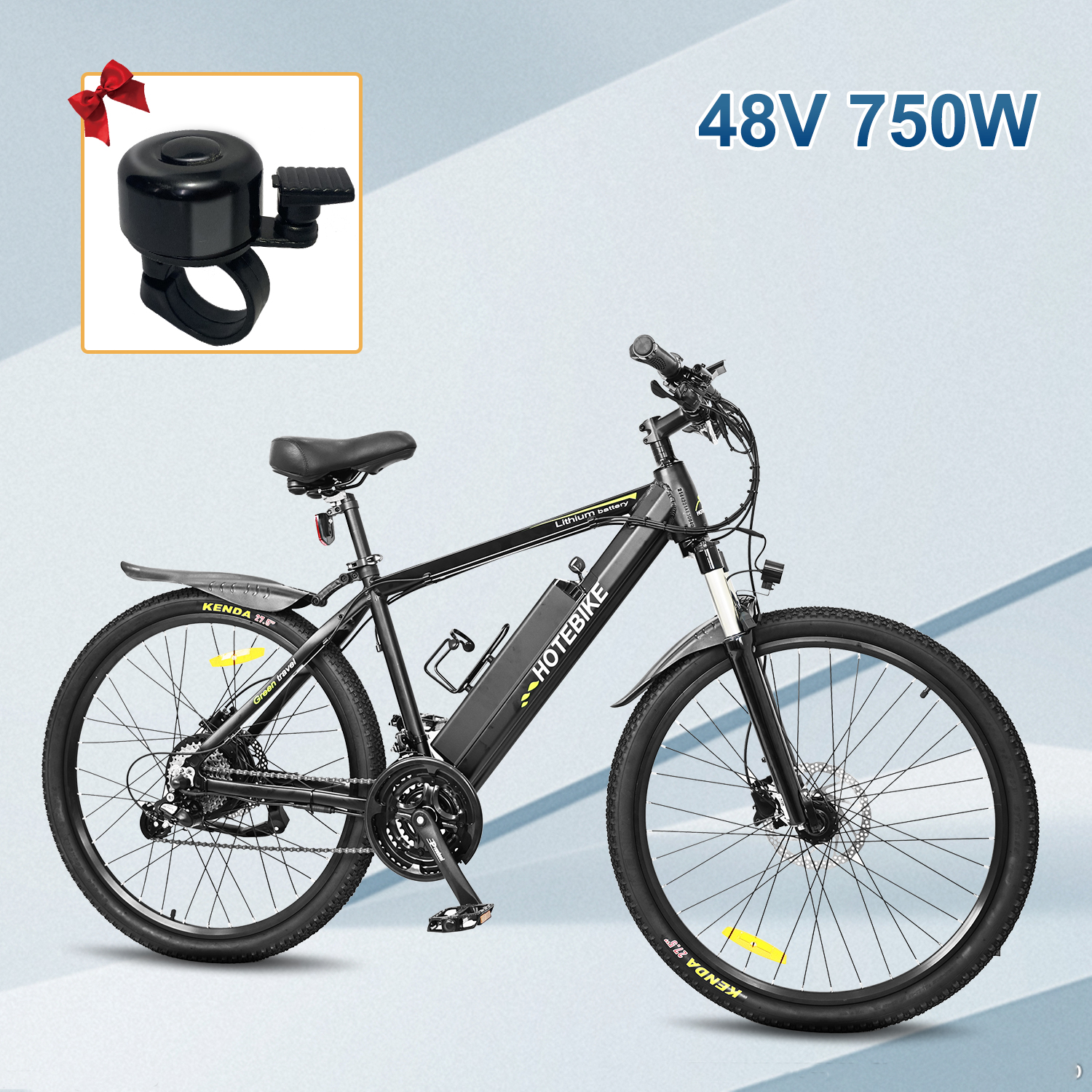 Mountain Ebike sukimo momento jutiklis Shimano elektrinis suaugusiųjų dviratis, galingas 750 W 48 V