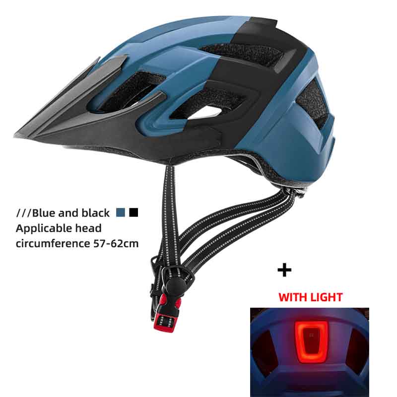 Cycling Helmet LED Teeb Rechargeable Mountain Road Tsheb kauj vab kaus mom hlau