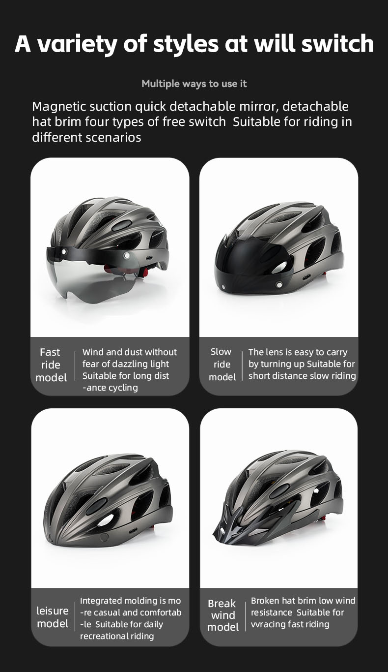 ຫມວກກັນກະທົບລົດຖີບ Integrally-molded Bike Motor Riding Helmet