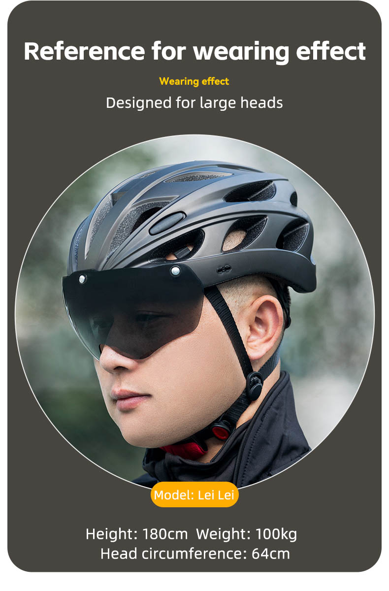 Bicycle Helmet Integrally-molded Bike Helmet Removable Lens - Cycling Helmet - 5