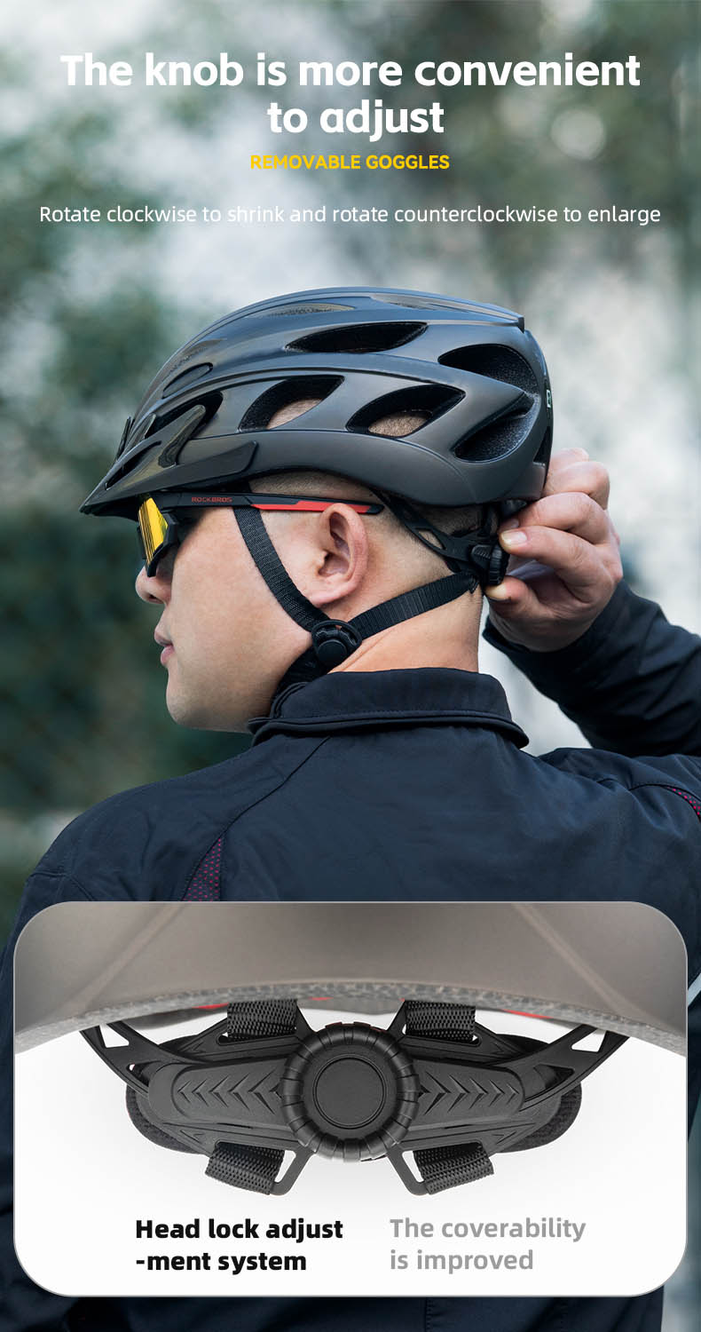 Bicycle Helmet Integrally-molded Bike Helmet Removable Lens - Cycling Helmet - 6