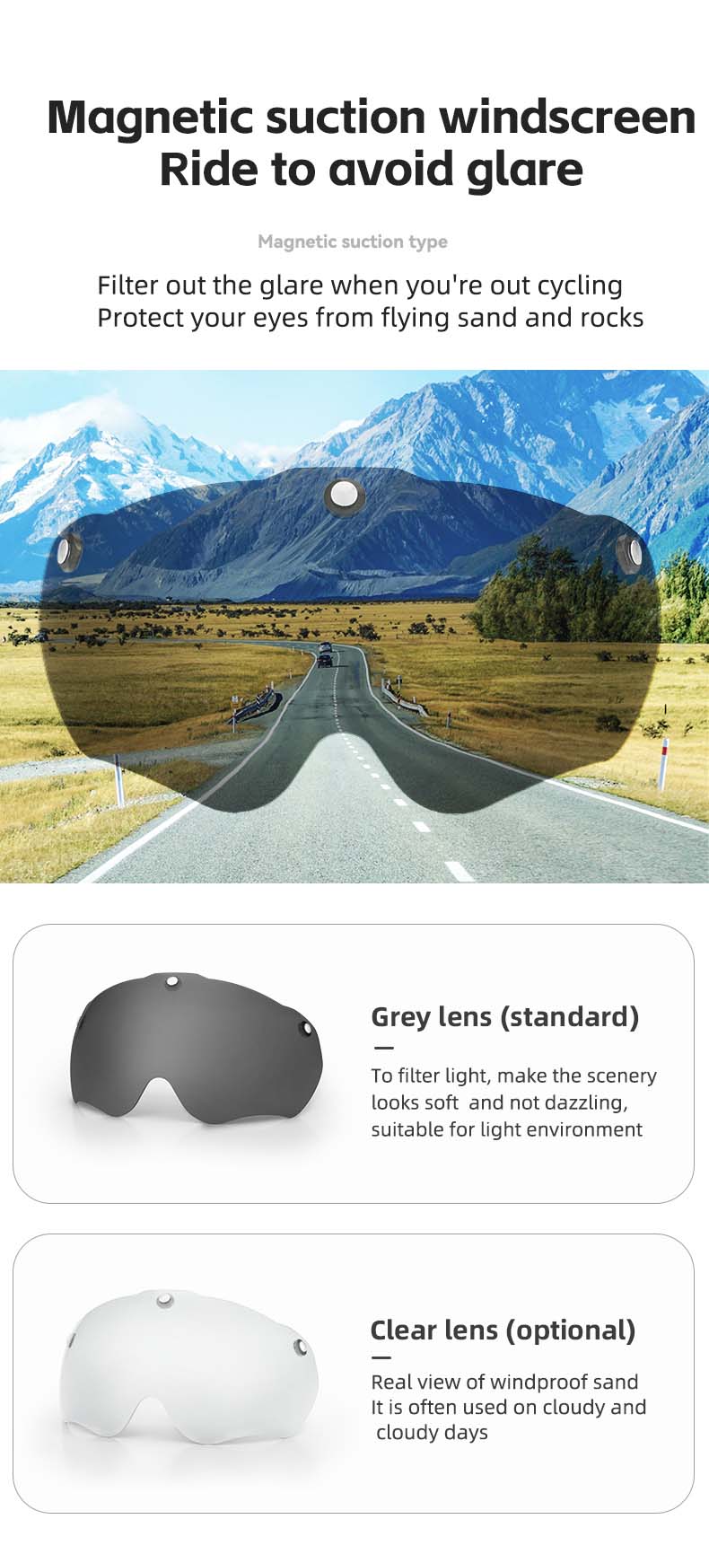 Bicycle Helmet Integrally-molded Bike Helmet Removable Lens - Cycling Helmet - 10