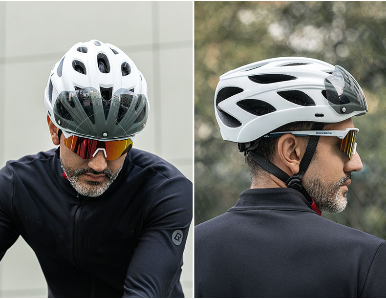 Bicycle Helmet Integrally-molded Bike Helmet Removable Lens - Cycling Helmet - 2