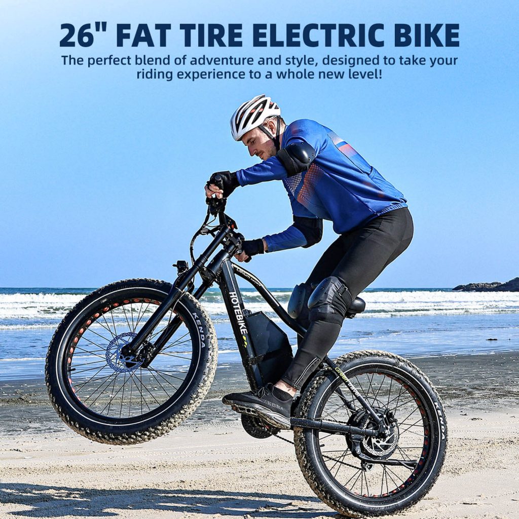 미국 여름 신상품 HOTEBIKE 강력한 팻 타이어 전기 자전거
