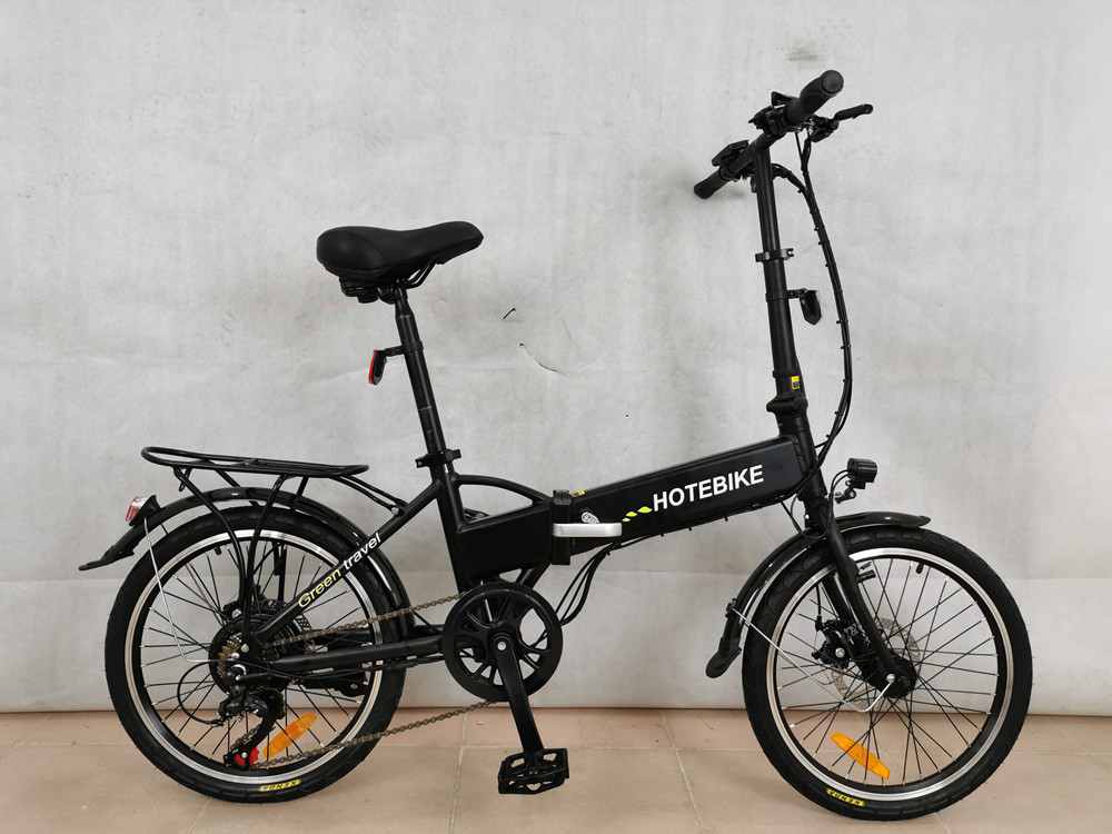 HOTEBIKE Mini Folding Electric Bikes 20″ with 350W Motor 36V 10AH Removable Batter for Commuting E-Bike