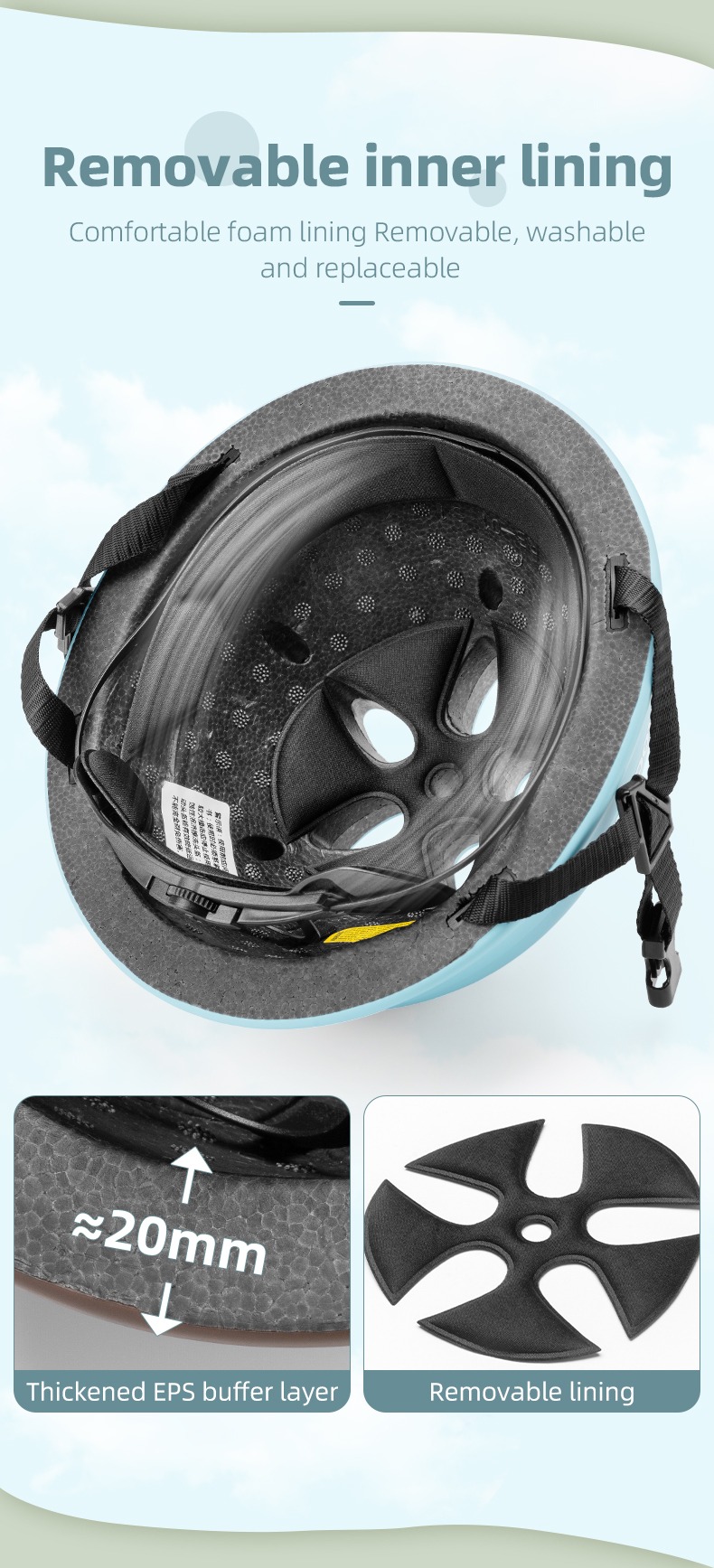 Safety Helmet Child Riding Lightweight Helmet Adjustable Lovely EPS Skateboard Helmet - Cycling Helmet - 7