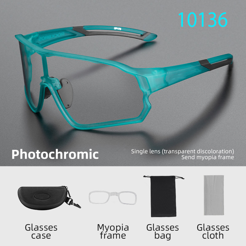 Photochromic UV400 መከላከያ የፀሐይ መነፅር ደህንነቱ የተጠበቀ የዓይን ልብስ