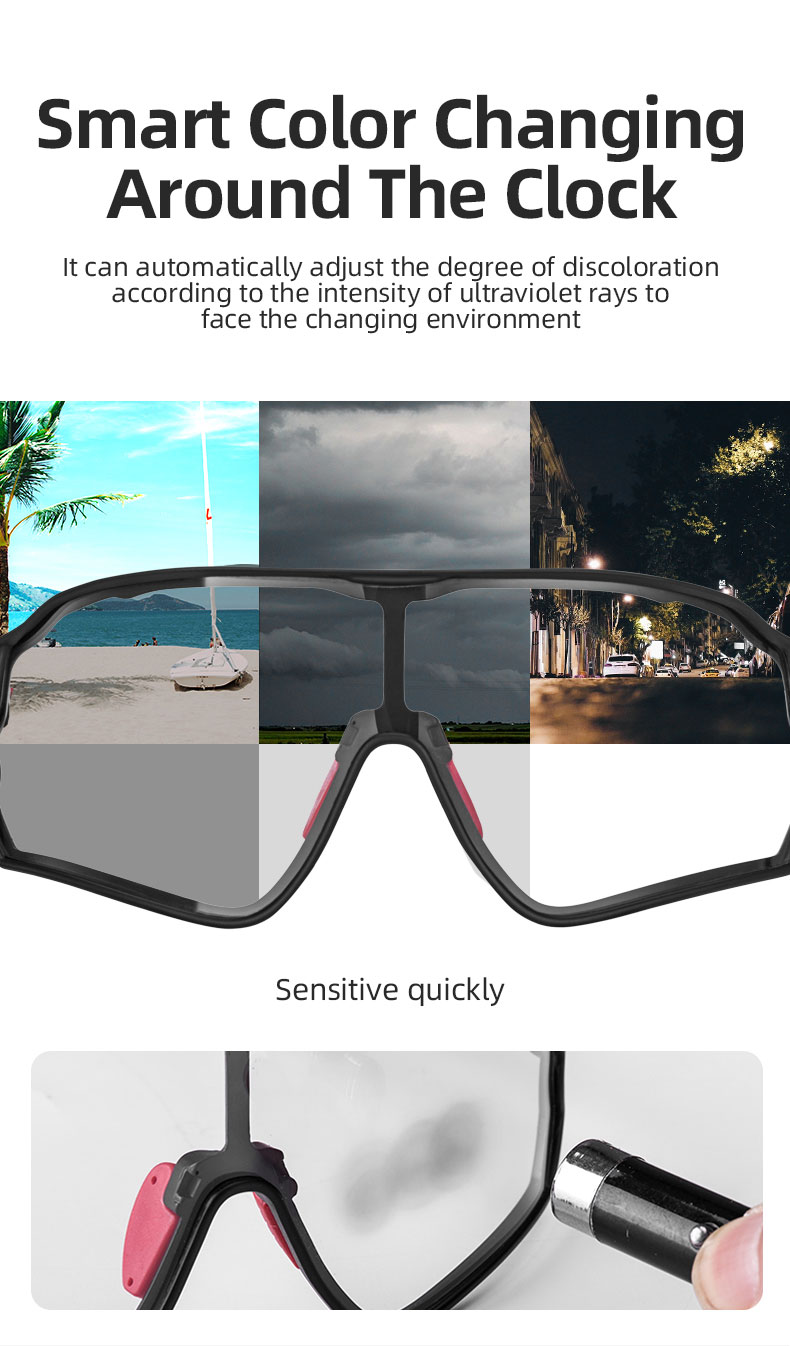 Photochromic UV400 Protection Sunglasses Safe Eyewear - Cycling Glasses - 3