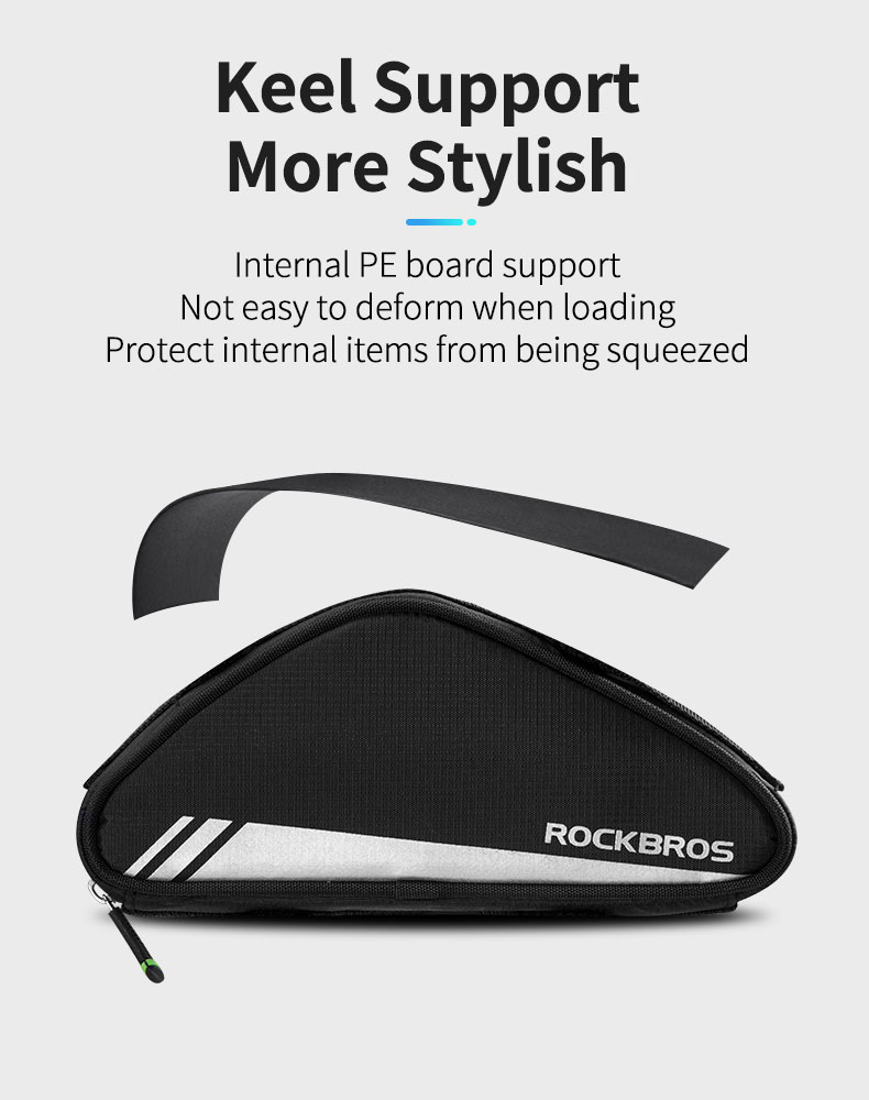 Triangle Beam Bag Bicycle Top Tube Bag Bike Saddle Bag MTB Road Bike Phone Bag 0.7L High Refllective Bike Accessories