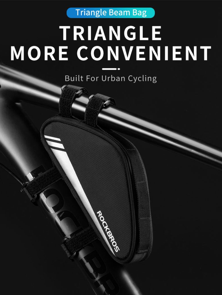 Borsa à fasciu triangulu Borsa à tubu superiore per bicicletta Borsa da sella da bicicletta MTB Road Bike Phone Bag 0.7L High Reflective Bike Accessori