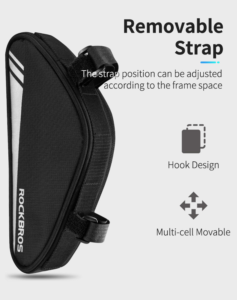 Triangle Beam Bag Bicycle Top Tube Bag Bike Saddle Bag MTB Road Bike Phone Bag 0.7L High Refllective Bike Accessories