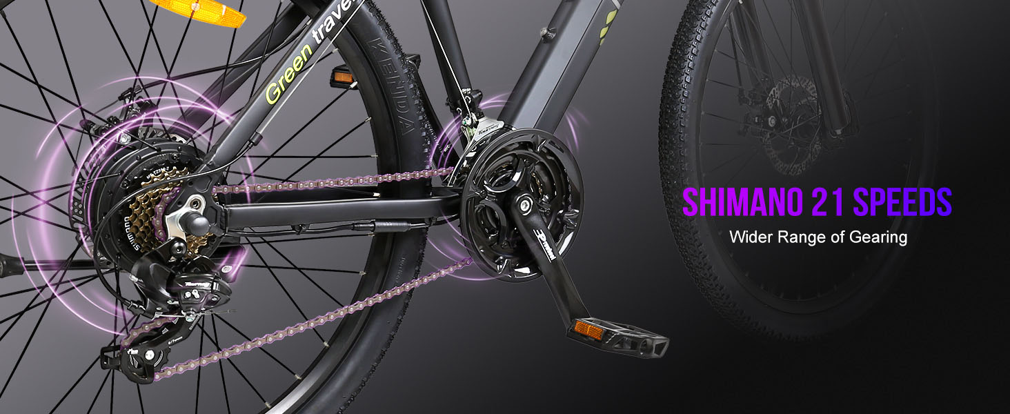 Electric Mountain Bike 27.5 Inch Frame 36V Hidden Battery 350W - City Electric Bike - 6