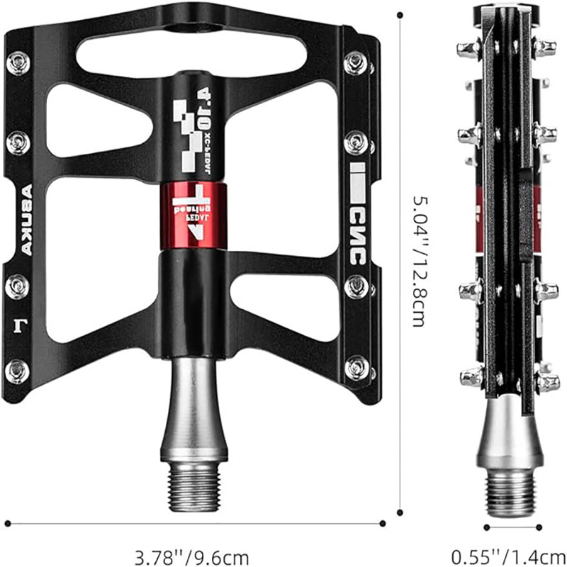 4 Bearings Road Cycling Pedals Platform Flat Bike Pedals Aluminium Alloy