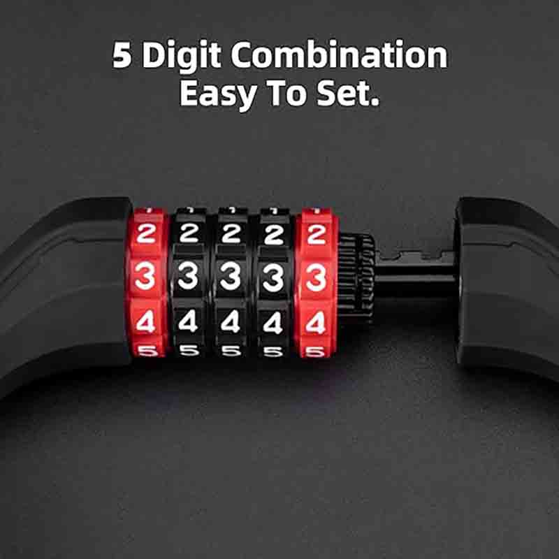 5 Digit Combination Bike Lock Specialized Bike Lock Cable 47 Inch Bike Wheel Lock - Bike Lock - 4