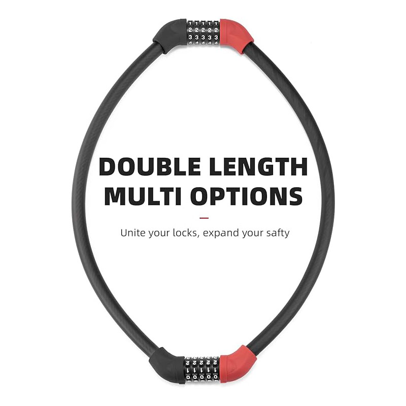 5 Digit Lightweight Cable Bike Lock Combination Portable Lock for Bike - Bike Lock - 5