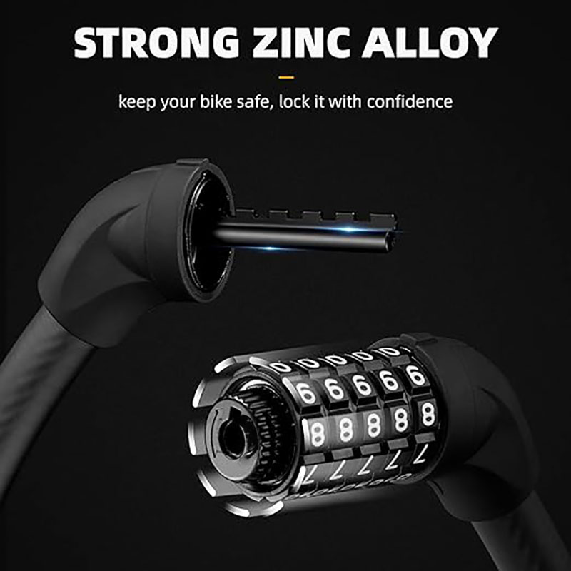 Digit Lightweight Cable Bike Lock Combination Portable Lock for Bike