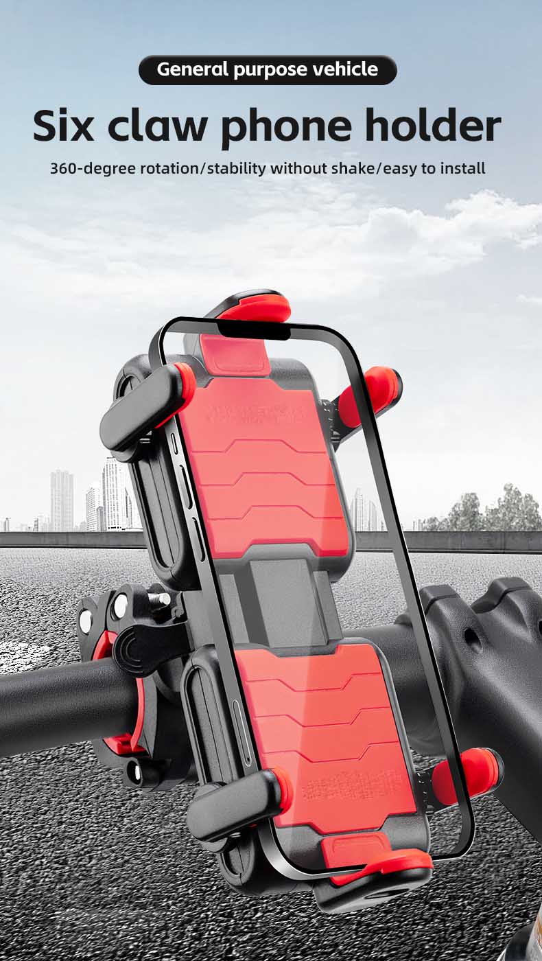 Soporte de teléfono axustable para soporte de bicicleta Clip de manillar para bicicleta scooter