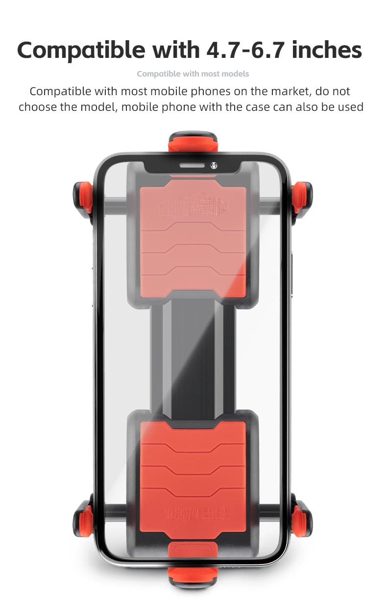 Adjustable Phone Holder For Bike Mount Handlebar Clip for Bicycle Scooter - Phone Holder - 2
