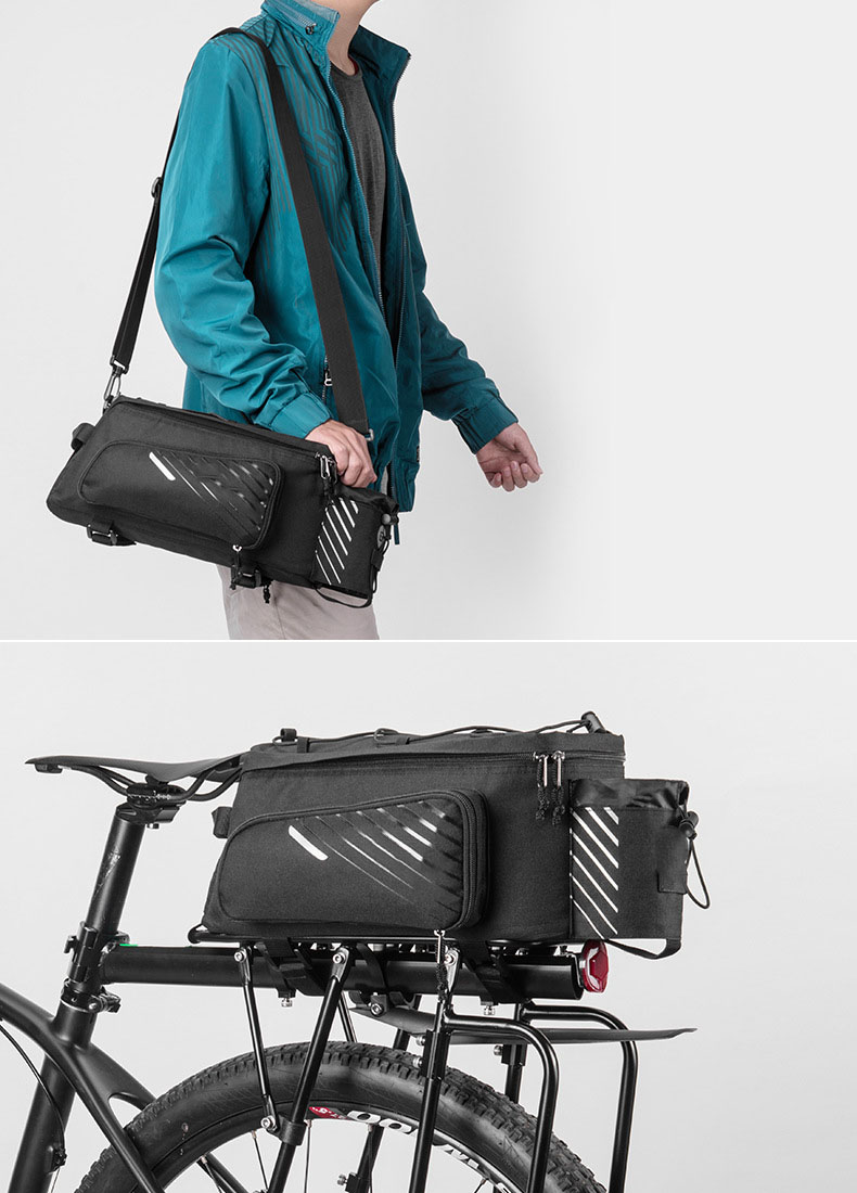Bicycle Bag Storage  Luggage Saddle Shoulder Bag 13L Maximum Capacity - Bicycle Bag - 4
