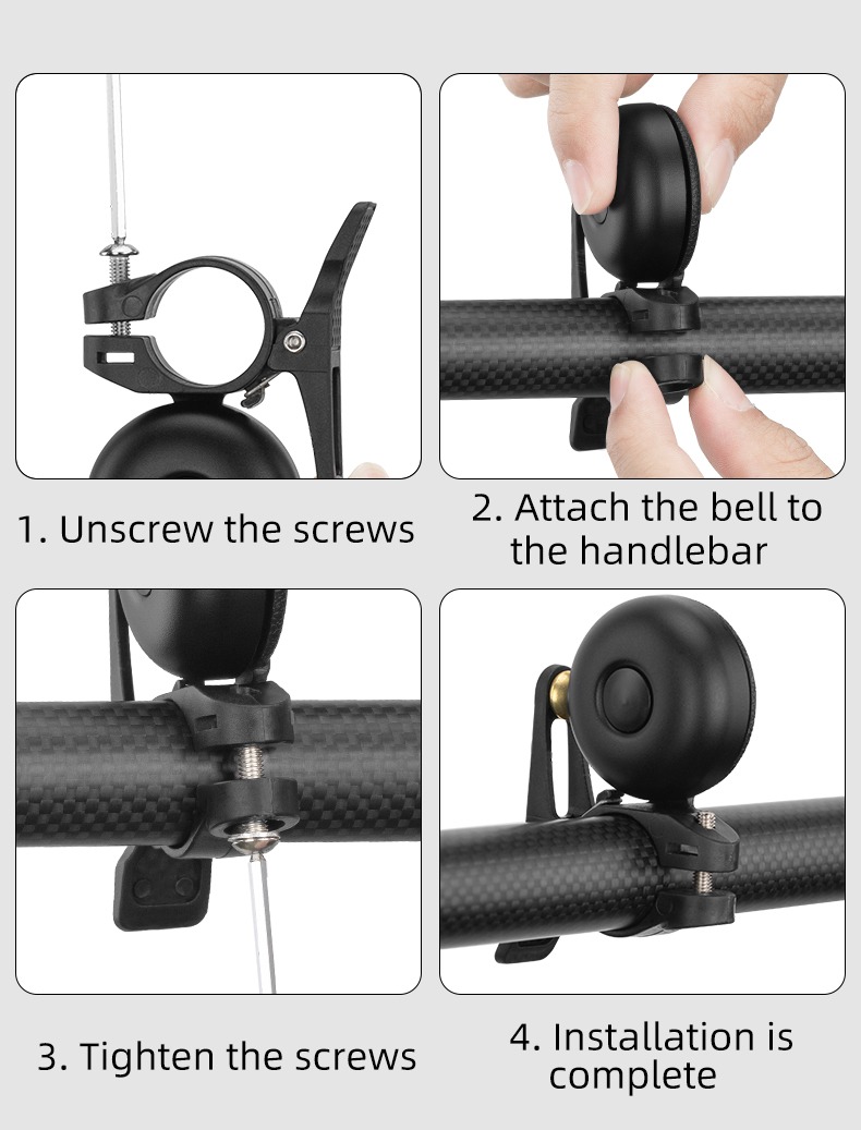 Bicycle Bell Safety Warning Alarm Horn Classical 2 Voice Small Portable Ring - Bike Bell & Horn - 10