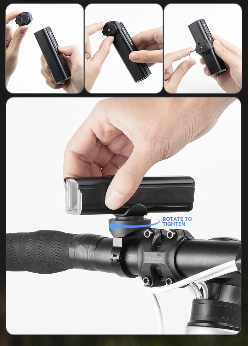 Luce di frenu di bicicletta 1500LM 5500mAh IPX6 Alluminiu Smart Brightness Sense Ajuste