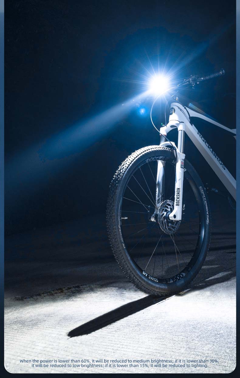 Bicycle Front Light Night Riding High Beam Flashlight USB Charging Rainproof - Bicycle Lights - 13