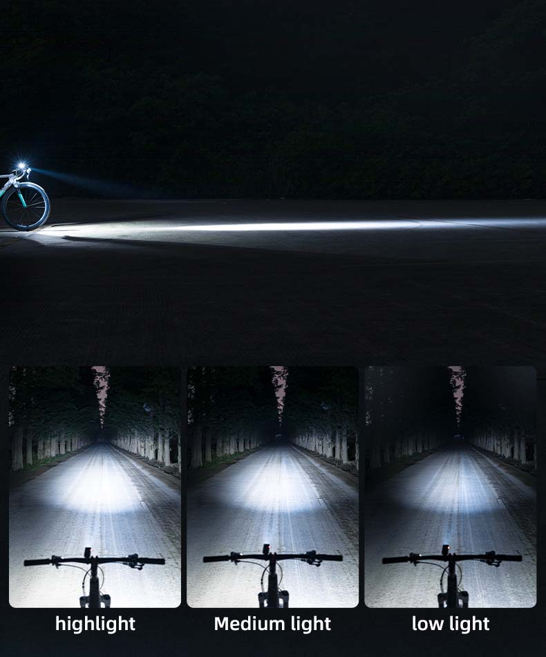 Bicycle Front Light Night Riding High Beam Flashlight USB Charging Rainproof - Bicycle Lights - 11