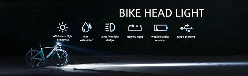 Bicycle Led Light 2600mAh High-Capacity Rechargeable IPX6 Waterproof - Bicycle Lights - 7