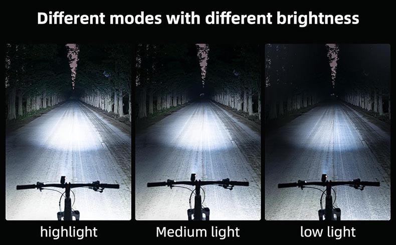 Kerékpár LED lámpa 2600 mAh nagy kapacitású újratölthető IPX6 vízálló