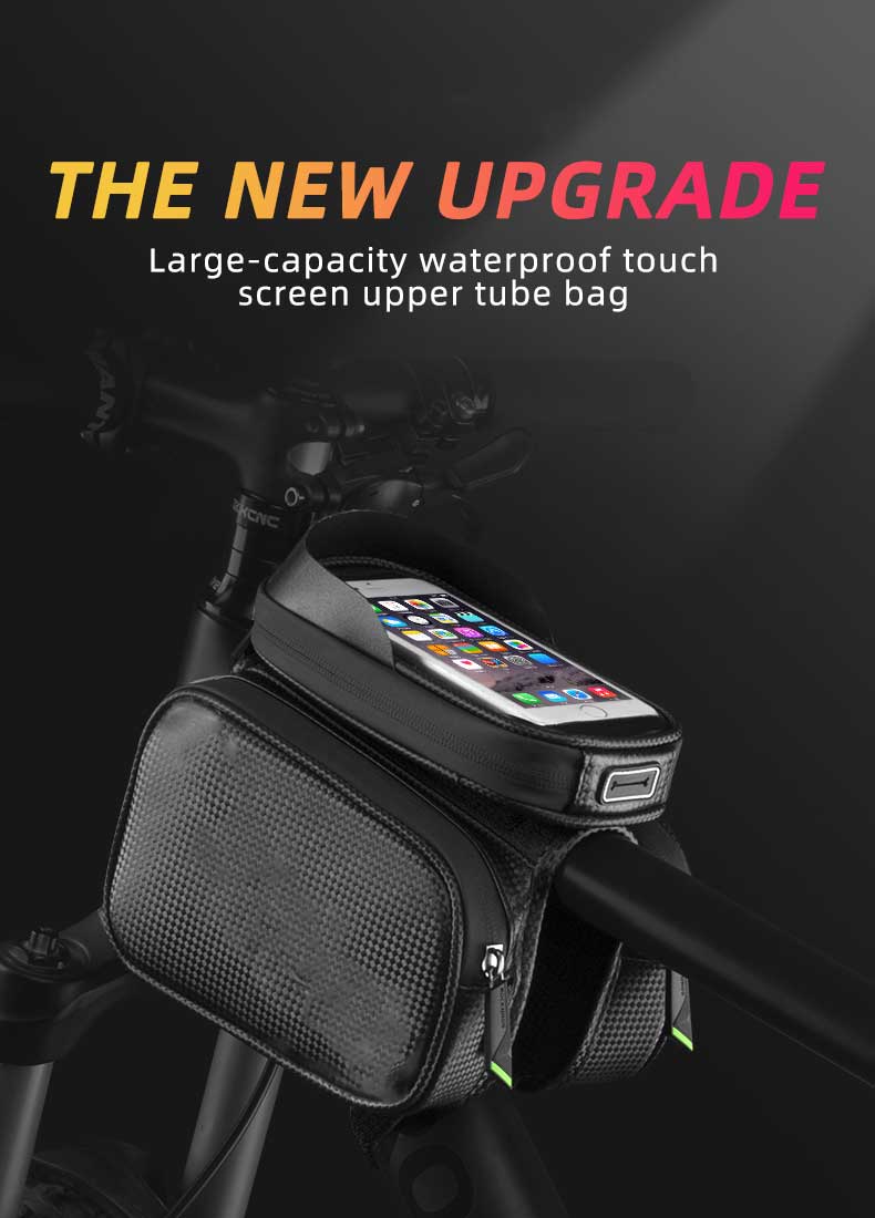 Bicycle Rack Bag Waterproof Top Tube Phone Bag Touch Screen Bicycle Pouch - Bicycle Bag - 2