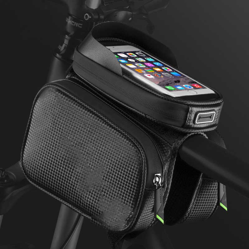 Njinga Moyika Thumba Madzi Osatsekeka Pamwamba pa Tube Phone Bag Kukhudza Screen Bicycle Pouch